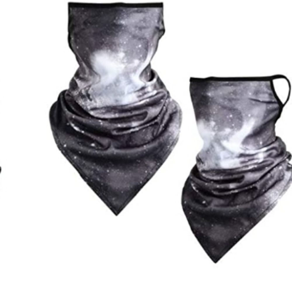 black gray Galaxy face Mask ear loop Gaiter